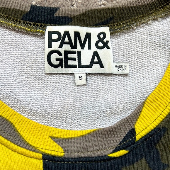 Pam & Gela Pop Camo Puff Sleeeve Sweatshirt - Picture 8 of 10